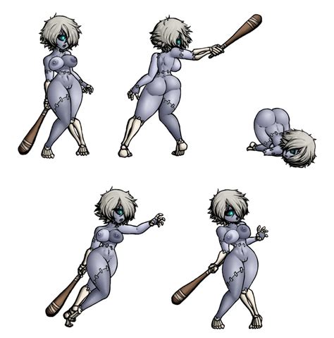 Rule 34 Blue Eyes Bone Breasts Club Weapon Darkest Dungeon Female Female Only Short Hair