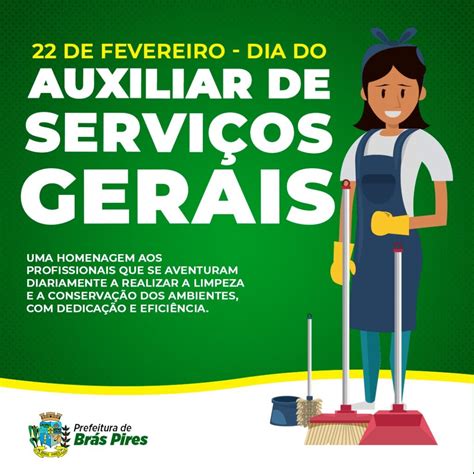 📆 22 De Fevereiro Dia Do Auxiliar De Serviços Gerais Prefeitura