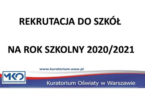 Rekrutacja Do Szk Ponadpodstawowych Harmonogram Rekrutacji Do