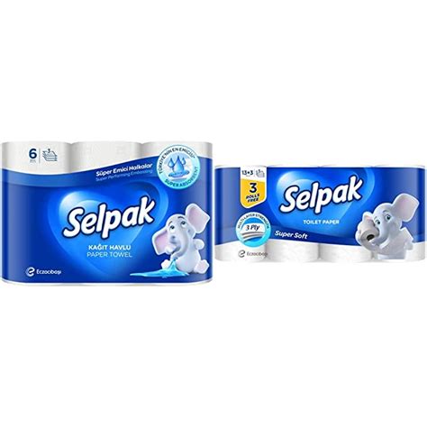 Selpak Imported Paper Towel Kitchen Roll 3 Ply 6 Rolls Selpak