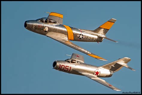 F-86 Sabre - Mig 15 Twilight Show by AirshowDave on DeviantArt