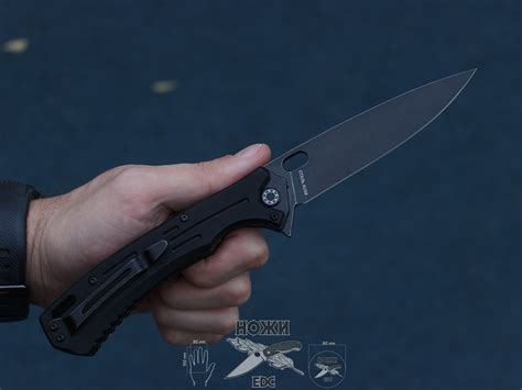 Складной нож НОКС Майор AUS8 (Black) c клинком из стали AUS-8, рукоять ...