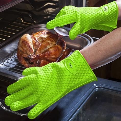 Gants De Cuisson En Silicone Pour Cuisines Et Barbecues Set Paire