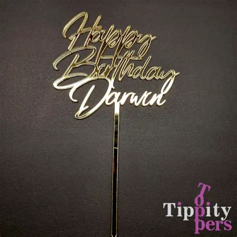 Cake Topper Personnalis En Acrylique Pour Anniversaire