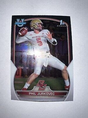 Phil Jurkovec Bowman U Chrome St Rookie Rc Boston College