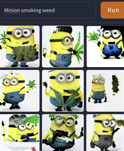 Minion smoking weed : r/weirddalle