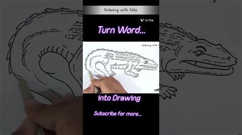 Crocodile Drawing Turn Words Into Drawing YouTube