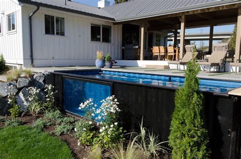 Shipping container pool can be installed in minutes