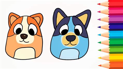 how to draw bluey and friends Cómo dibujar y pintar a bluey Dibujo