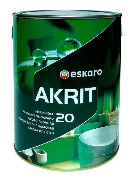 SEINAVÄRV ESKARO AKRIT 20 4,75L VALGE POOLMATT - Bauhof