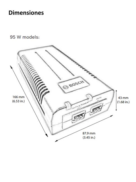 BOSCH V NPD9501A Inyector PoE 1 Puerto 95 Watts Zektek