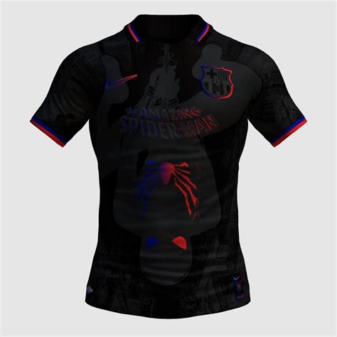 Nike X Spiderman X Barcelona Away Concept FIFA Kit Creator Showcase