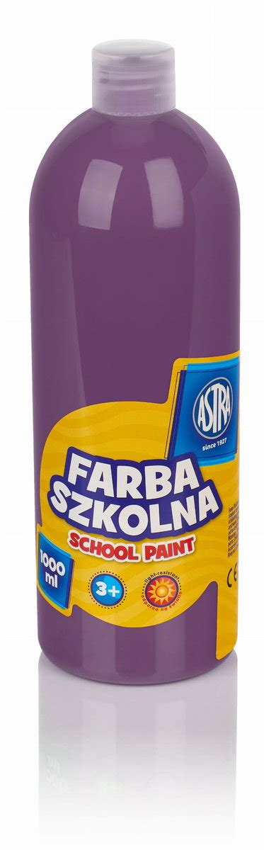 Farba plakatowa szkolna śliwkowa Astra 1000 ml Astra Sklep EMPIK