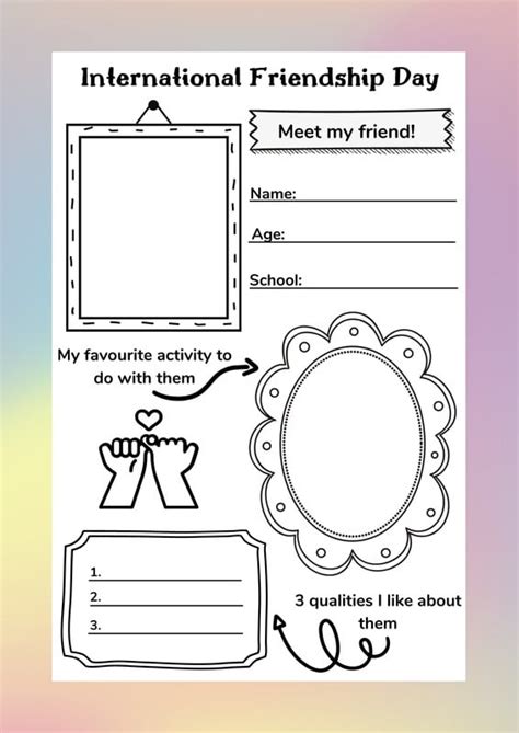 Customize 52+ Friendship Worksheet Templates Online - Canva