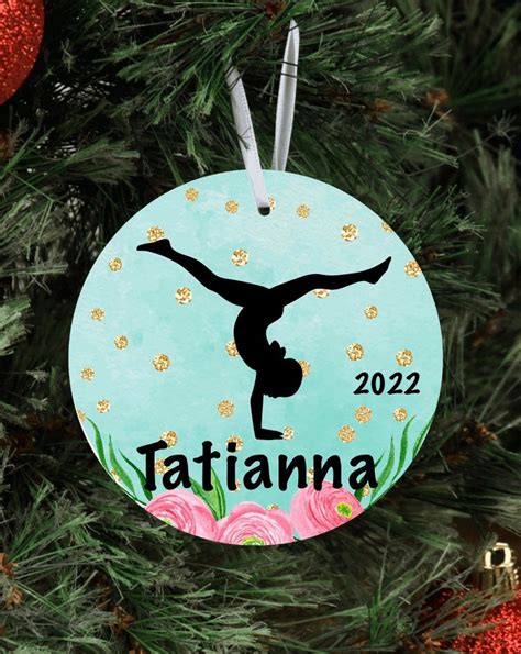 Gymnastics Ornament Personalized Girl Gymnastic Ornament Gymnast Christmas Ornament Gymnast