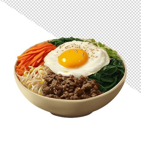 Premium Psd Bowl Of Bibimbap