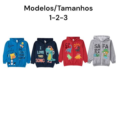 Kit Jaquetas Infantil Juvenil Menino Inverno Premium Ziper E