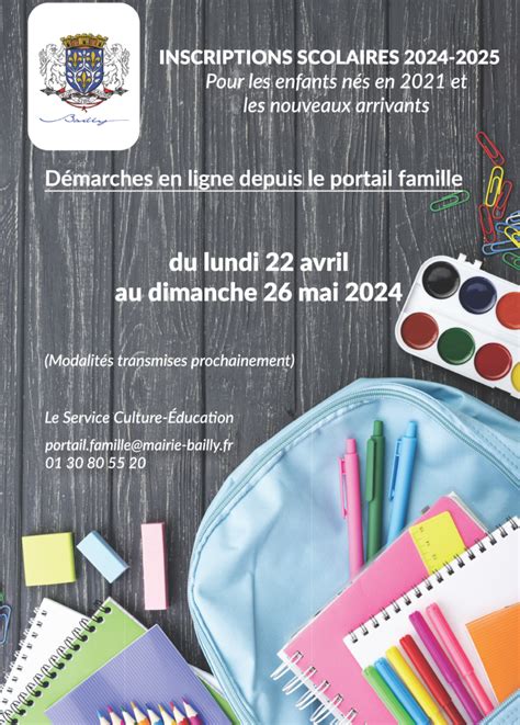 Rentr E Scolaire Inscriptions Bailly