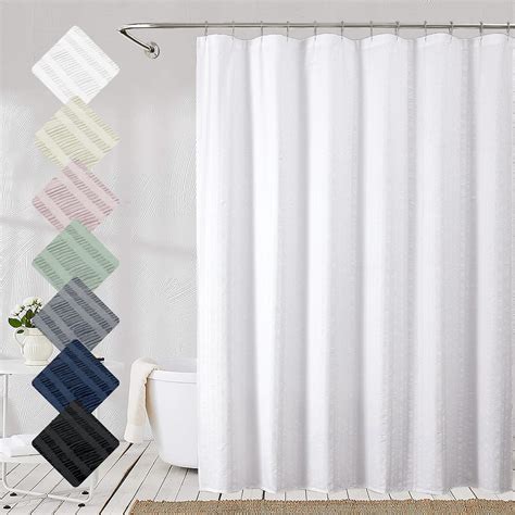 Aiyufeng Moga White Extra Long Shower Curtain 72 X 84 3D Embossed