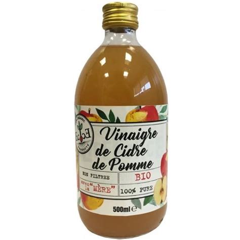 Vinaigre De Cidre De Pomme Pure Non Filtr Avec La M Re L Ecovinal