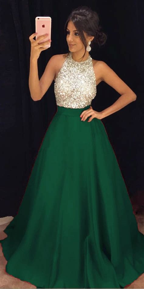 Green A Line Prom Dresses Long Prom Dress Evening Dresses Formal