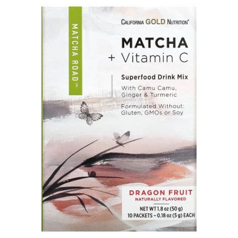 Matcha Vitamin C Powder By California Gold Nutrition Superfood Drink Mix With Green Tea 10