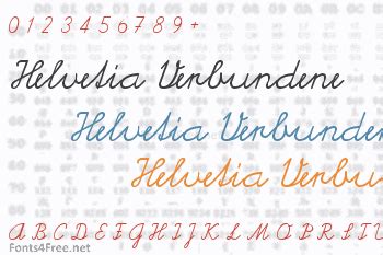 Helvetia Verbundene Font Download - Fonts4Free