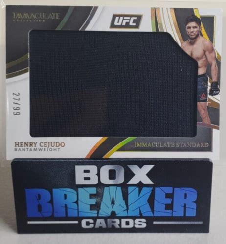 2022 PANINI IMMACULATE UFC Henry Cejudo Fighter Worn Jumbo Patch 27 99