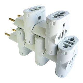 Adaptador Tomada T Multiuso Plug Elétrico 10A 20A Triplo Bob Esponja