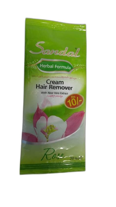 Unisex Herbal Base SANDAL HAIR REMOVER CREAM Tube Packaging Size