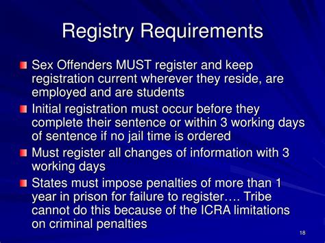 Ppt Sex Offender Registration And Notification In Indian Country Powerpoint Presentation Id