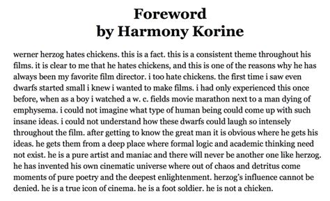 "He Is A Pure Artist And Maniac": Read Harmony Korine's Great Foreword ...