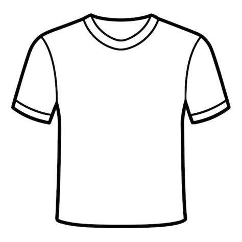 Premium Vector T Shirt Outline Coloring Book Page Line Art