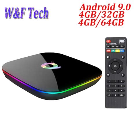 5PCS Q PLUS Smart TV Box Android 9 0 TV Box 4GB Ram 32GB 64GB Rom