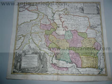 Imperii Persici Map Homann Anno Contemporary Coloured Coppermap