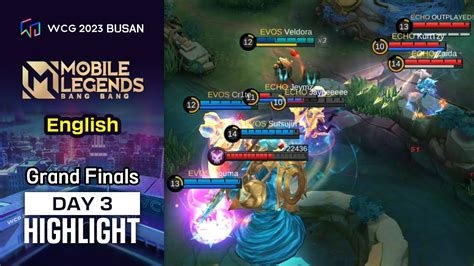 EN Highlight L WCG 2023 BUSAN GRAND FINALS MLBB L EVOS ICON Vs ECHO