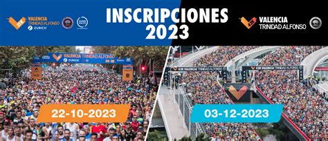 Inscripciones Medio y Maratón Valencia 2023