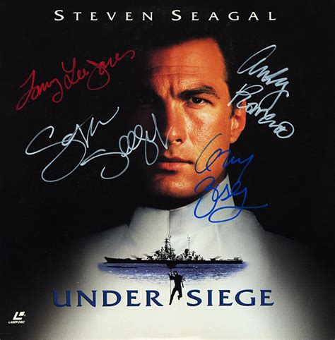 Under Siege Cast Signed Movie Laserdisc Album Artist Signed