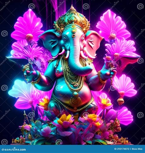 Ganesha The Lord Of Wisdom Hindu God Ganesha Ai Generated Stock