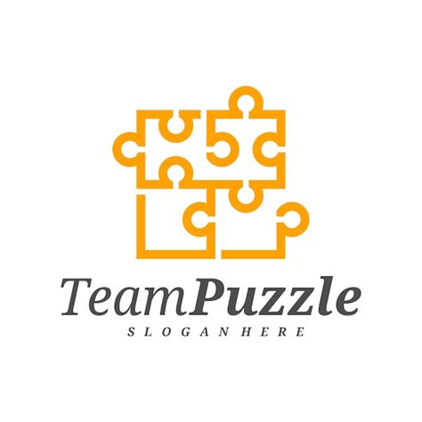 Premium Vector Puzzle Logo Design Vector Template Vector Label Of