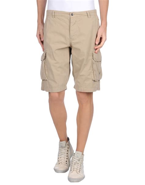 40weft Cotton Bermuda Shorts In Beige Natural For Men Lyst