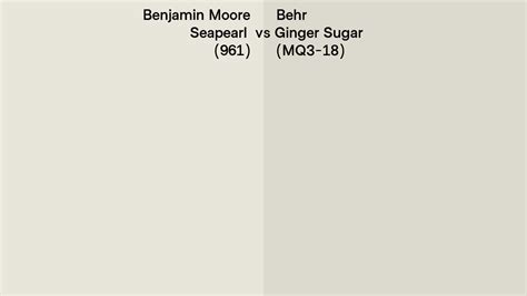 Benjamin Moore Seapearl Vs Behr Ginger Sugar Mq Side By