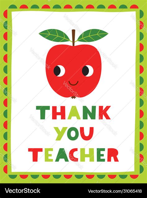 Thank You Card Designs For Teachers