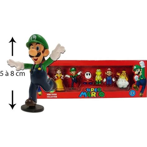 Figurines Super Mario Nintendo Pack De 6 Mario Luigi Daisy Koopa