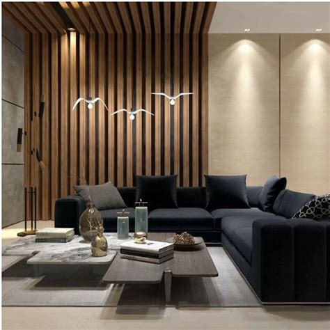 Дизайн с деревянными рейками | Family living rooms, Family room, Room