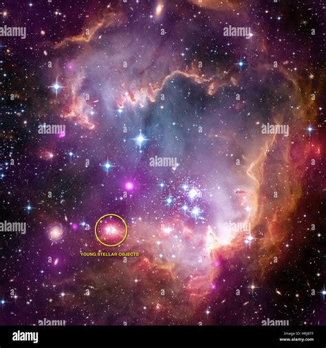 Ngc Open Cluster Smc Composite Stock Photo Alamy