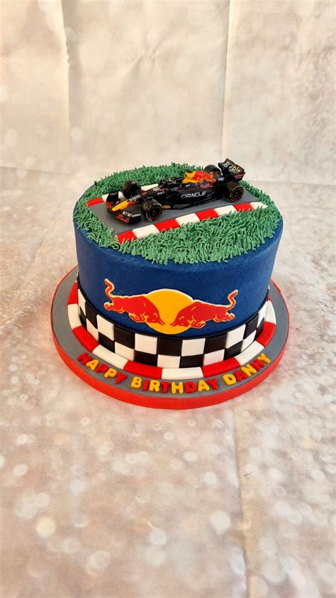 Formula F Cake Red Bull Max Verstappen Model Car Pasteles