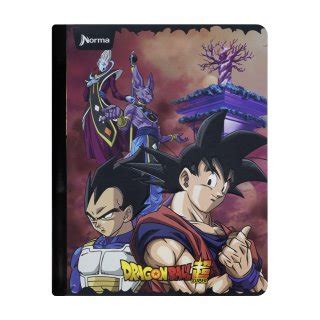 Cuaderno Cosido 100 Hojas Cuadriculado Dragon Ball Goku Y Vegeta