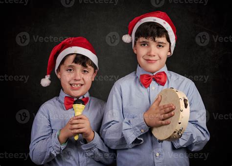 children singing Christmas carols in Christmas 6151430 Stock Photo at ...