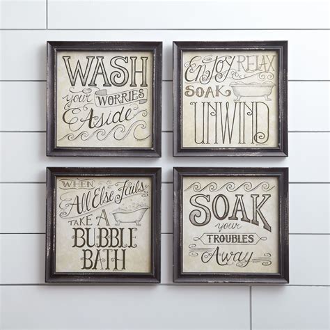 Bath Time Wall Framed Print Set Of 4 Frames On Wall Bathroom Wall